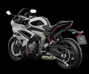Daytona 660 MY26 Aluminium Silver LHS Rear Angle